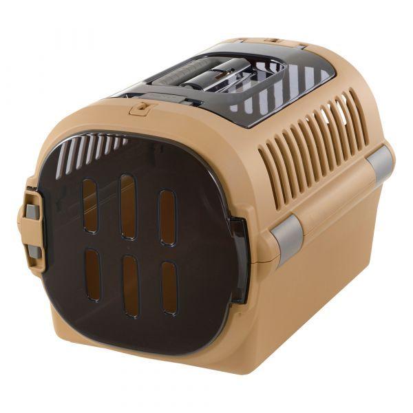 リッチェル　キャンピングキャリ―ファイン　ダブルドア　M　ブラウン　超小型犬　小型犬　猫　キャリー　...