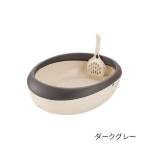 リッチェル　ラプレ ネコトイレ M ダークグレー　猫用　トイレ　固まる猫砂用