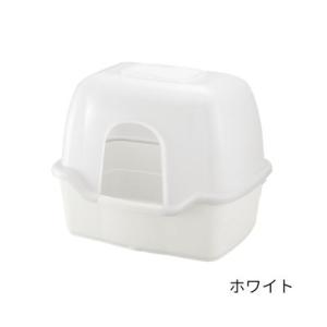 リッチェル　ラプレ ネコトイレ 深型 60フード付 ホワイト　猫用　トイレ　固まる猫砂用
