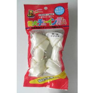 マルジョー＆ウエフク　愛犬チューインガム　ホワイト骨型（特価）　2本入り　犬用　健康おやつ　ガム　牛...