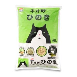 コーチョー　ネオ砂　ヒノキ　６Ｌ　１袋売り　　【猫砂　消臭　固まる　流せる　燃やせる】