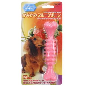 スーパーキャット　かみかみフルーツボーン　ストロベリーＭ　ハードタイプ　DM-445【犬おもちゃ　デ...