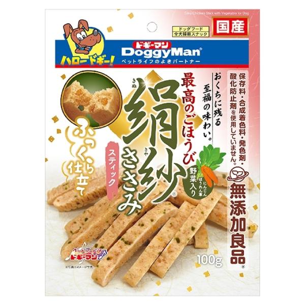 ドギーマンハヤシ　絹紗スティック　野菜入り　100ｇ　犬用　おやつ　スナック　国産　無添加