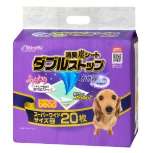 クリーンワン　消臭炭シート　ダブルストップ　スーパーワイド ２０枚入り　トイレタリー　厚型ペットシー...