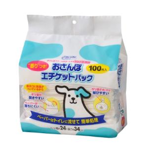 シーズイシハラ　国産　 クリーンワン　おさんぽエチケットパック１００枚　お散歩用　ウンチパック　トイ...