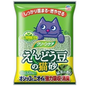 アース・ペット　クリーンケア　えんどう豆の猫砂　緑茶の香り　６Ｌ　猫砂　トイレタリー　猫トイレ　トイ...