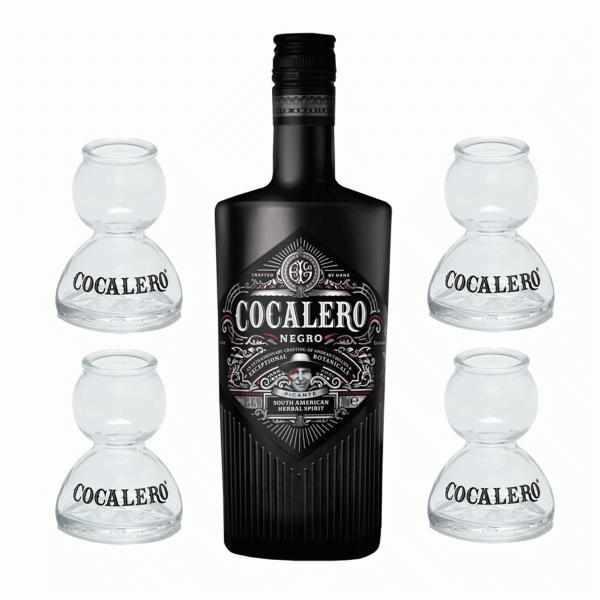送料無料　コカレロ ネグロ　COCALERO NEGRO　700ml　グラスセット　29度　ボムグラ...