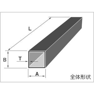 鉄 スチール 角パイプ STKR 規格 厚さ3...の詳細画像1