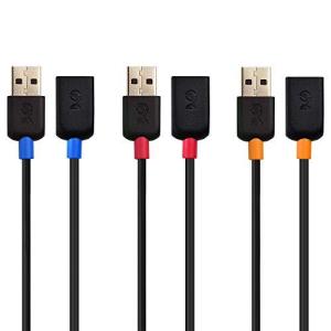 Cable Matters USB 延長ケーブル USB 2.0 延長ケーブル 0.9m 3色セット USB延長ケーブル Type A オス メス リ｜teppentop