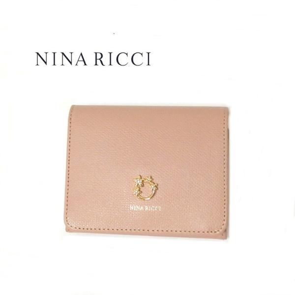 NINA RICCI 財布 二つ折り ボックス型小銭入れ レディース ピンク ジャルダン パース b...