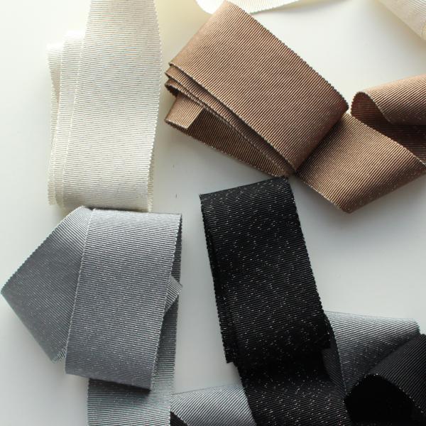 【メーターカット】SHINDO197-38mm幅　メタリックグログランリボン　ラメペタシャムリボン　...