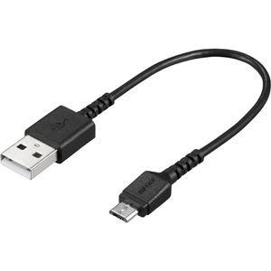 バッファロー（サプライ） USB2.0ケーブル（Type-A to microB） スリム 0.1m ブラック BSMPCMB101BK【メーカー直送】｜teramachi-pro