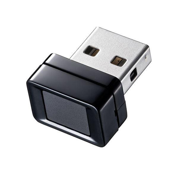 サンワダイレクト 指紋認証リーダー(PC用・USB接続・WindowsHello対応・指紋最大10件...