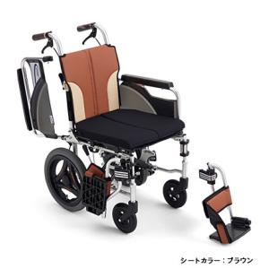 ミキ 介助型車いす SKT-200B ノンバックブレーキ パンチングレザーシート スレンダー車いす とまってティシリーズ 送料無料※北海道・沖縄・離島配送不可｜terasuke