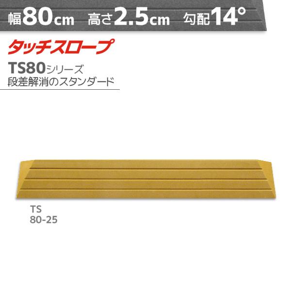 段差解消スロープ 段差2.5cm/幅80cm シンエイテクノ タッチスロープ TS80-25