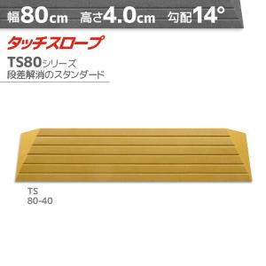 段差解消スロープ  段差4.0cm/幅80cm シンエイテクノ タッチスロープ TS80-40｜terasuke