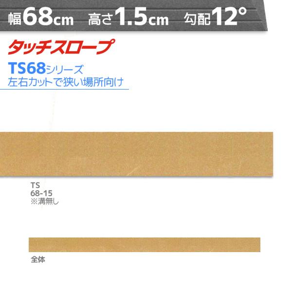 シンエイテクノ タッチスロープ TS68-15 コンパクト版 幅68cm×高さ1.5cm 勾配12度...