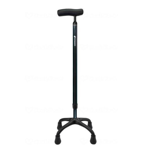 シナノ SOFT-G カーボン4点杖　安定性抜群 多点杖 超軽量　ダークブルー 非課税 640062