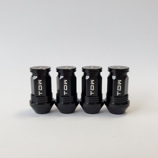 TDW エアバルブキャップ Nut Design FLAT 4個入 ブラック