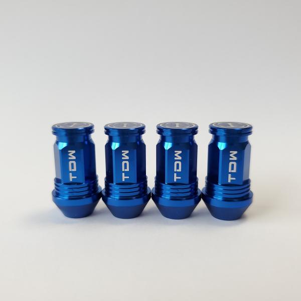 TDW エアバルブキャップ Nut Design FLAT 4個入 ブルー