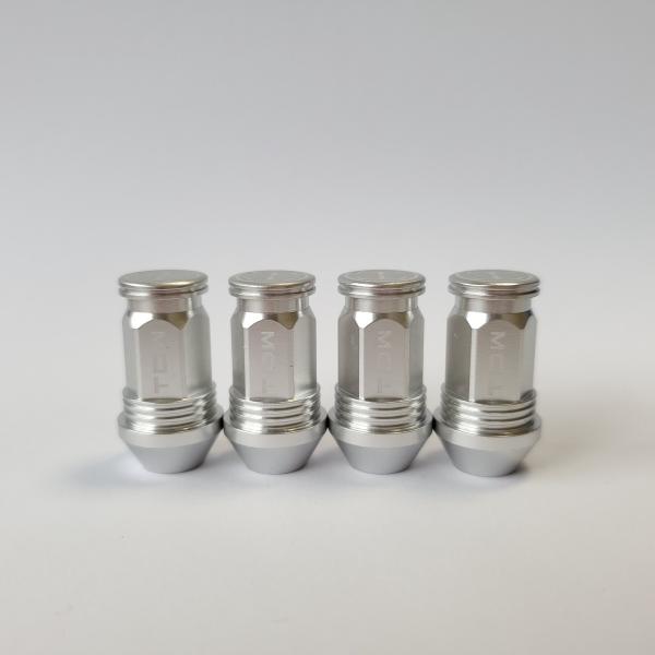 TDW エアバルブキャップ Nut Design FLAT 4個入 シルバー