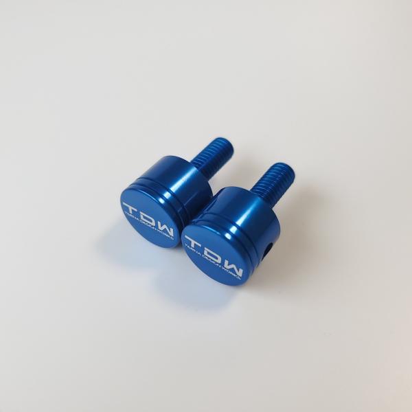 TDW ナンバーボルト 15ｍｍ ピストン TDWロゴ 2個 ブルー