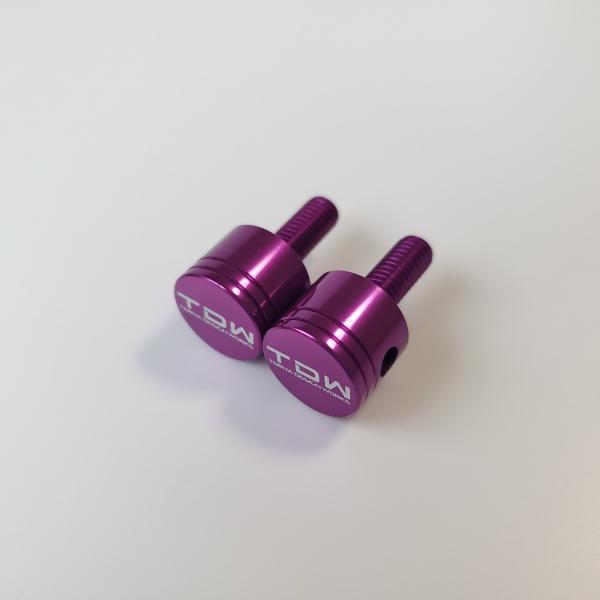 TDW ナンバーボルト 15ｍｍ ピストン TDWロゴ 2個 パープル