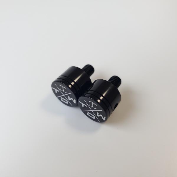 TDW ナンバーボルト 10ｍｍ ピストン クロスロゴ 2個 ブラック