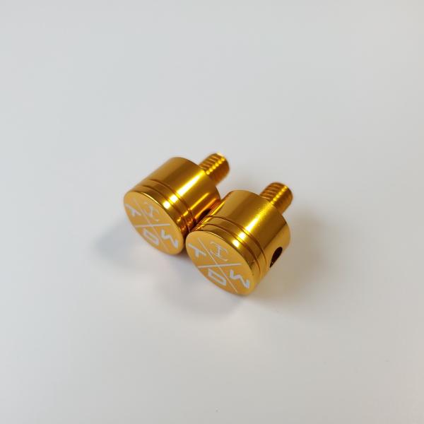 TDW ナンバーボルト 10ｍｍ ピストン クロスロゴ 2個 ゴールド