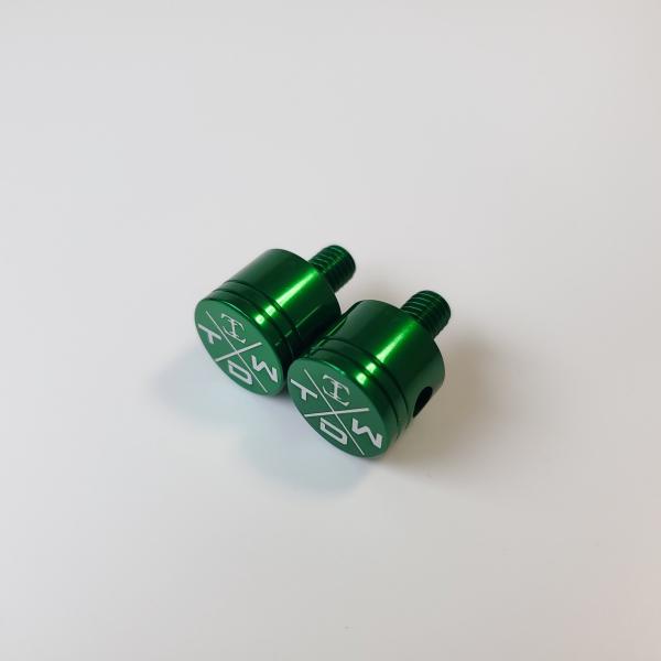 TDW ナンバーボルト 10ｍｍ ピストン クロスロゴ 2個 グリーン