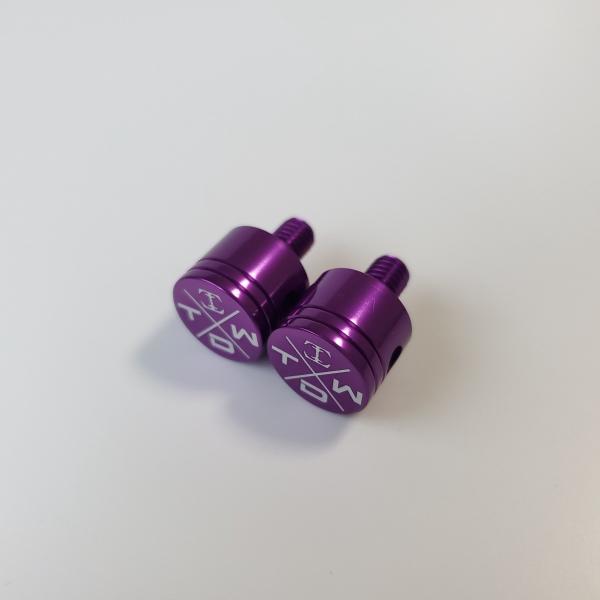 TDW ナンバーボルト 10ｍｍ ピストン クロスロゴ 2個 パープル