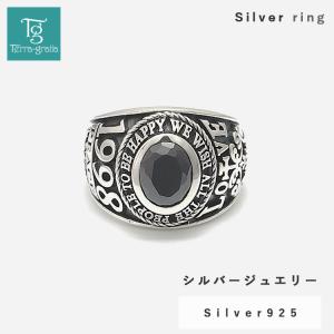 メンズ リング シルバー925 オニキス 指輪 ゴシック系 アクセサリー