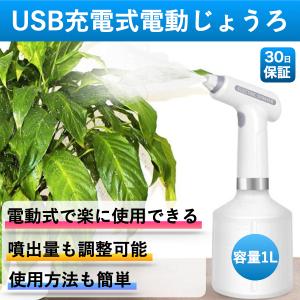 じょうろ 電動式 全自動 霧吹き 細かい 噴霧器 おしゃれ 水やり 容器 便利 家庭用 小型 園芸 USB充電