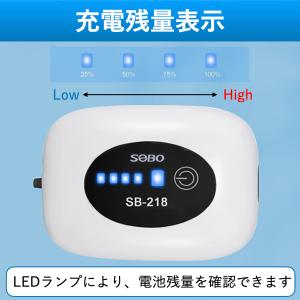 エアーポンプ エアポンプ 水槽 釣り 充電式 ...の詳細画像1