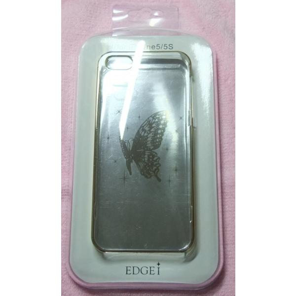 EDGEi エッジ ゴールドエッジ＆蝶挿絵　高品質クリアハードケース iPhone 5s/5 対応　...