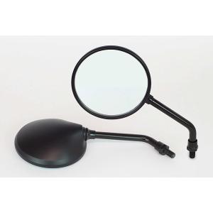 スペシャルパーツ武川  クラシックミラー ブラック M10 / 逆ネジ 左右セット 06-01-1140