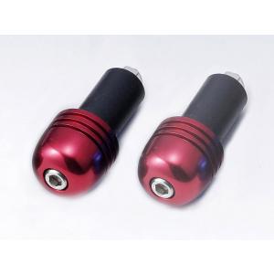 キジマ KIJIMA バーエンドキャップ ビッグヘッド アルミ（汎用タイプ） レッド 204-1341