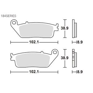 777-0184022 キタコ ブレーキパッド リア 184MS 01年- シルバーウイング600 JP店