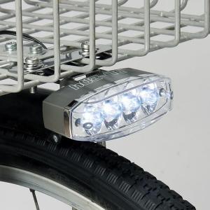 歩行速度（時速約4km）でも明るい 自転車用LEDライト BL-204 ブロックダイナモ用 サンヨーテクニカ