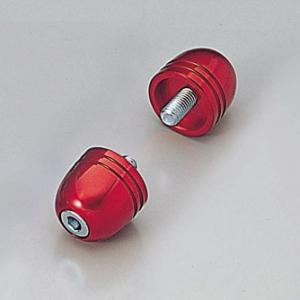 ハリケーン HURRICANE φ30砲弾型アルミサイドキャップ レッドアルマイト HB0332R