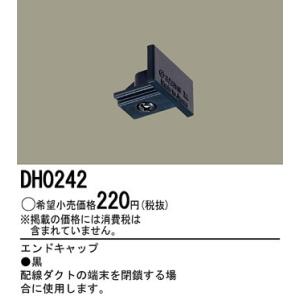在庫品 DH0242 パナソニック １００Ｖ配線ダクトシステム　黒　エンドキャップ