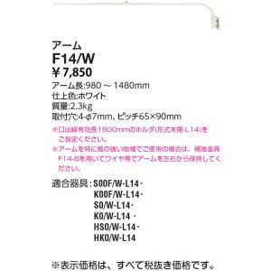 岩崎電気 EYE アイF14/Wランプホルダ用接続具（アーム）ホワイトF14W｜terukuni