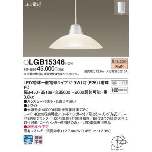 Panasonic（パナソニック） ペンダントライト 黒鉄色 アルミセード