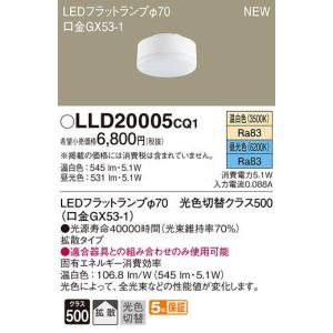 パナソニック LEDフラットランプ φ70 口金GX53-1[電球色 昼白色][光色