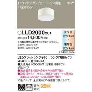 Panasonic（パナソニック） 在庫品 LLD3000CU1 LEDフラットランプ[φ70