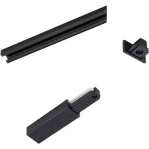 在庫品 TLIB1M 東芝ライテック ライティングレールVI形　直線I形セット　(黒)1m