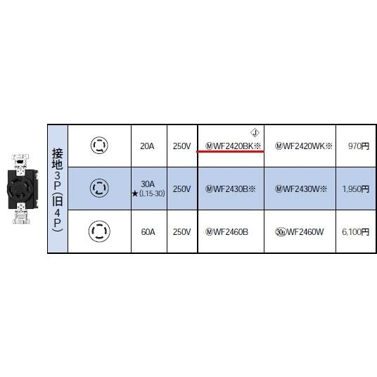 在庫品 WF2420BK パナソニック 設備工事用配線器具・電材　引掛埋込コンセント　（ブラック）(...