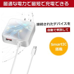 USB充電器 タイプc 充電器 携帯充電器 3...の詳細画像3