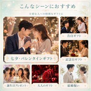 ソープフラワー ガラスドーム バラ 薔薇 花束...の詳細画像3