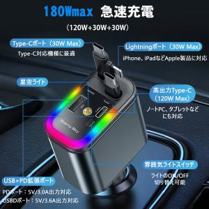 シガーソケット usb 車載充電器 4台同時 ...の詳細画像4